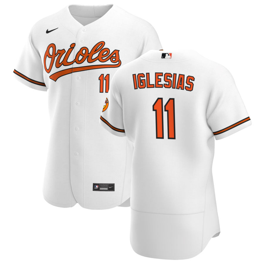 Baltimore Orioles #11 Jose Iglesias Men Nike White Home 2020 Authentic Player MLB Jersey
